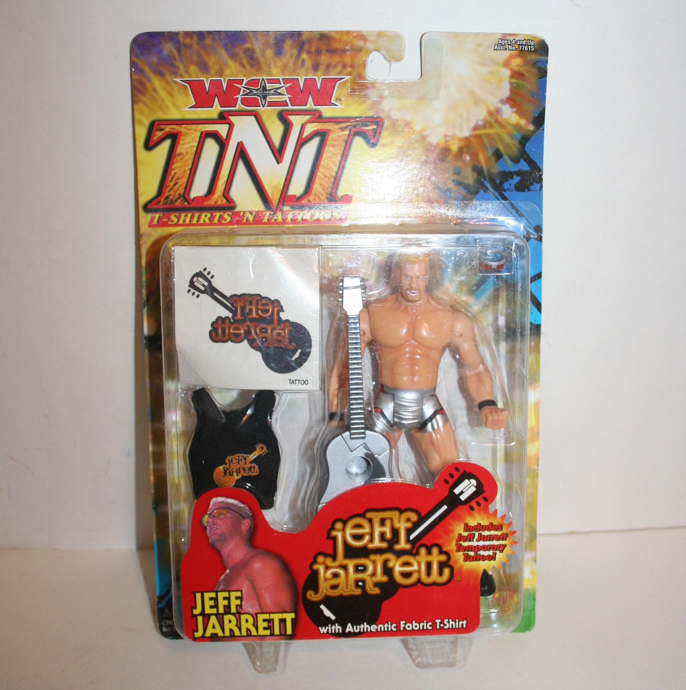WCW Jeff Jarrett TNT T-shirts 'n Tattoos Action Wrestling Figure