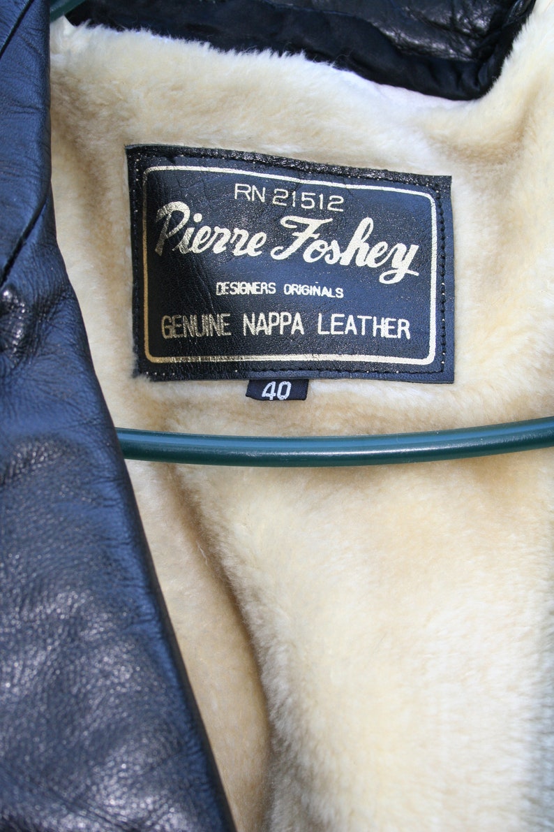 Vintage Pierre Foshey Women/'s Nappa Leather Long Style Coat SIZE 40