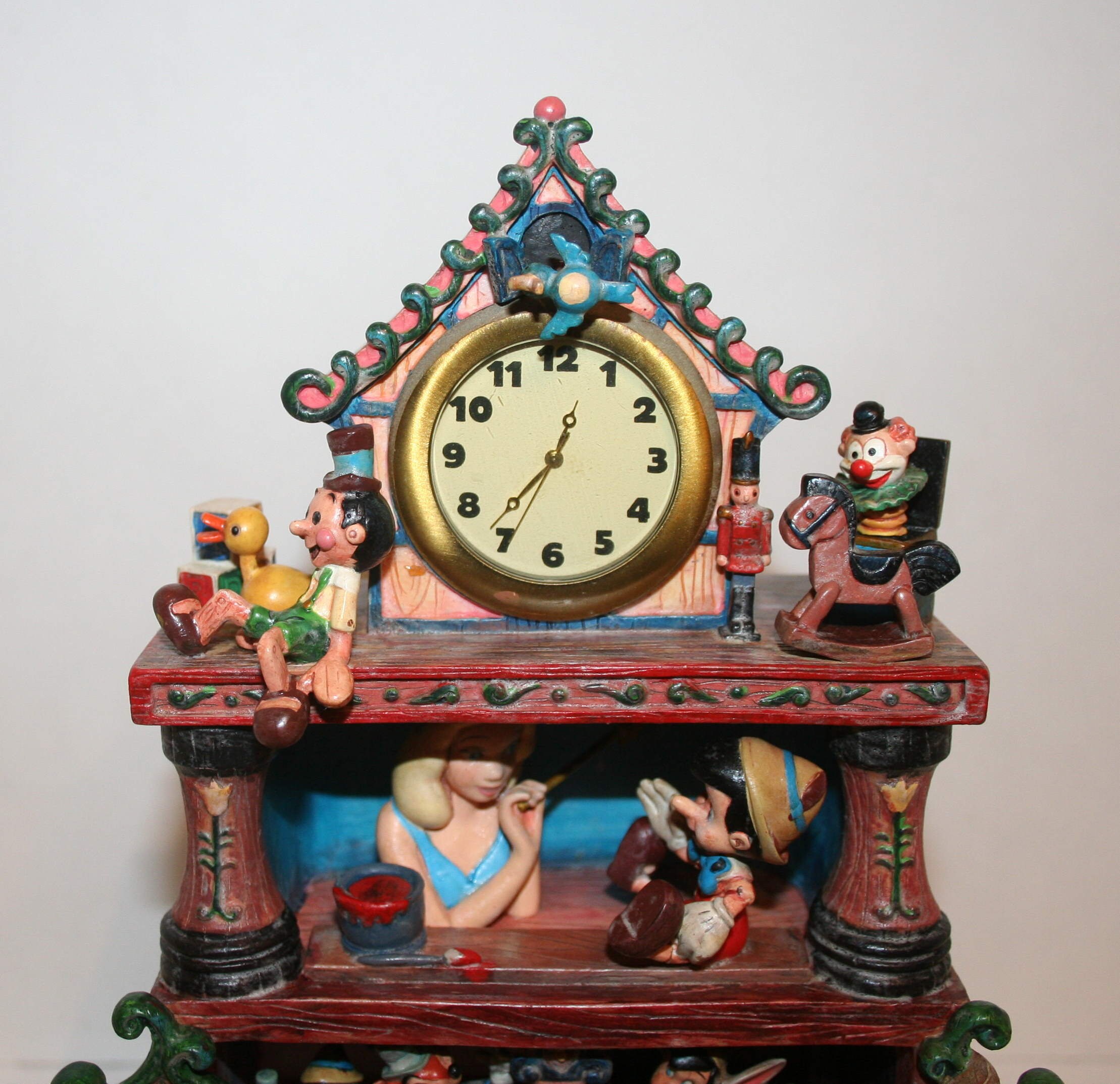 Vintage Pinocchio Disney Magic Moments in Time Musical Clock 11