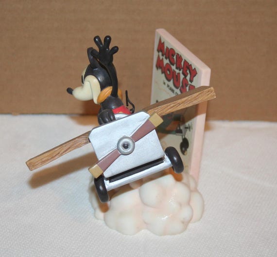 Mickey Mouse in Plane Crazy Porcelain Figurine - Etsy