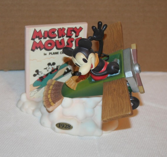 Mickey Mouse in Plane Crazy Porcelain Figurine - Etsy