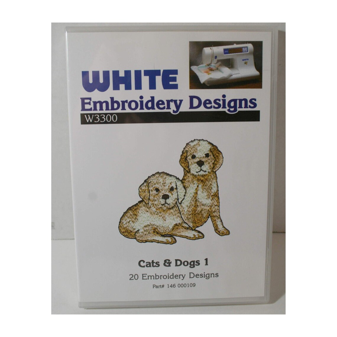 Cats & Dogs White Embroidery Machine Design Software W3300 NEW Etsy