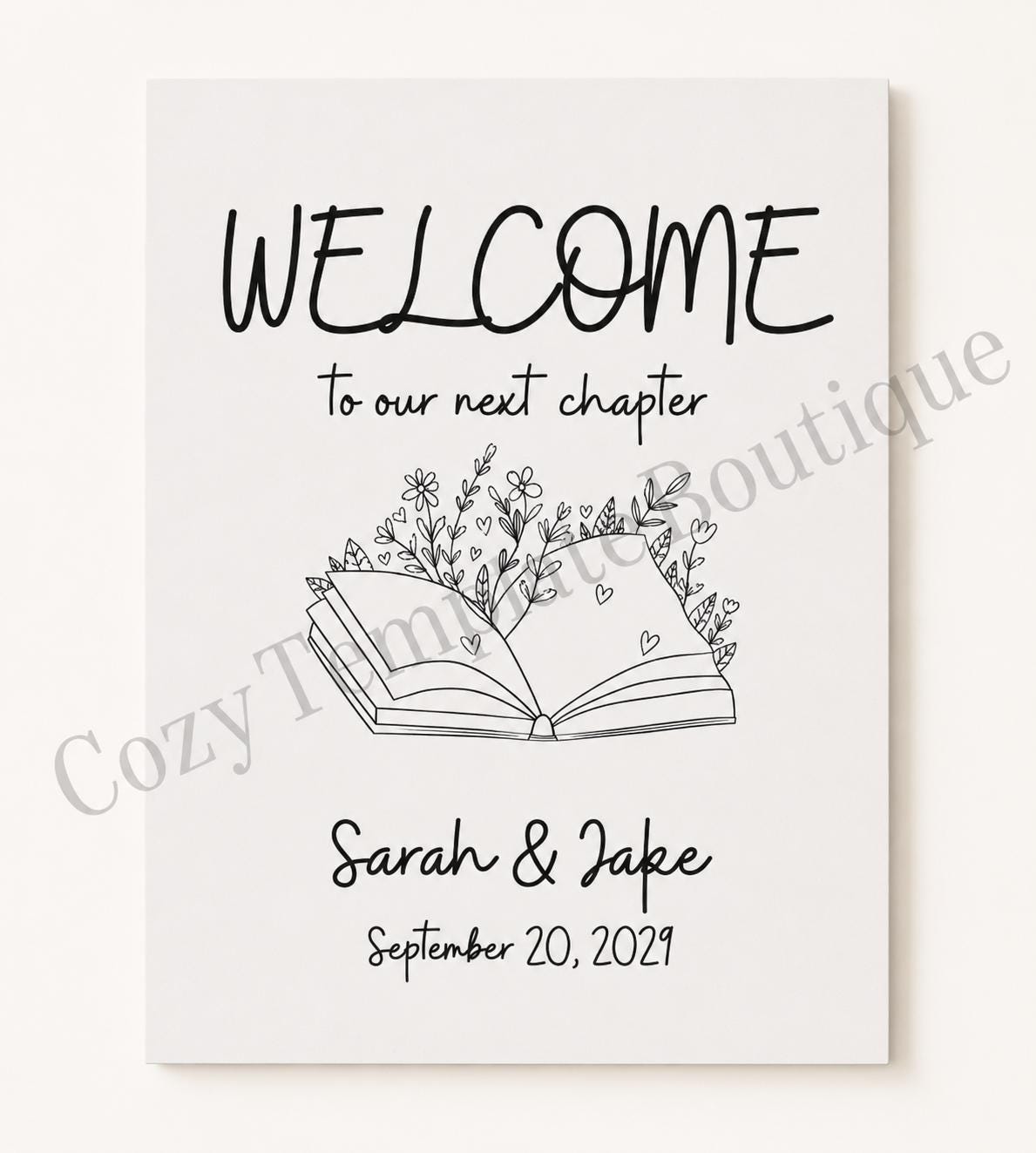 Editable Wedding Welcome Sign Template | Our Next Chapter Wedding Sign ...
