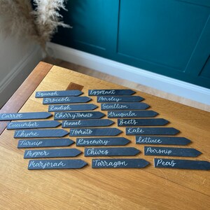 Herb stakes, garden markers, garden words, vegetables, herbs, flowers. Garden sign, herb markers, garden decor, gift, home decor. image 2