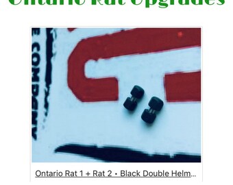 Ontario Rat 1 + Rat 2 Knives Replacement Thumb Stud - BLACK DOUBLE CAP Thumb Stud (1x Thumb Stud)