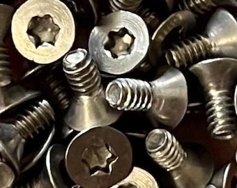 4-40 Tread 14 Length • Titanium Torx Countersunk Screws Flat Head Grade 4 Titanium Replacement Knife Screw 6/12 Pack Options