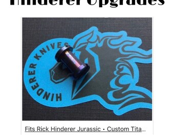 1x Replacement Pivot Set • Torched Titanium Barrel + Screw •  Folding Knife Upgrades • Works On Hinderer XM-18 3.5” + XM-24