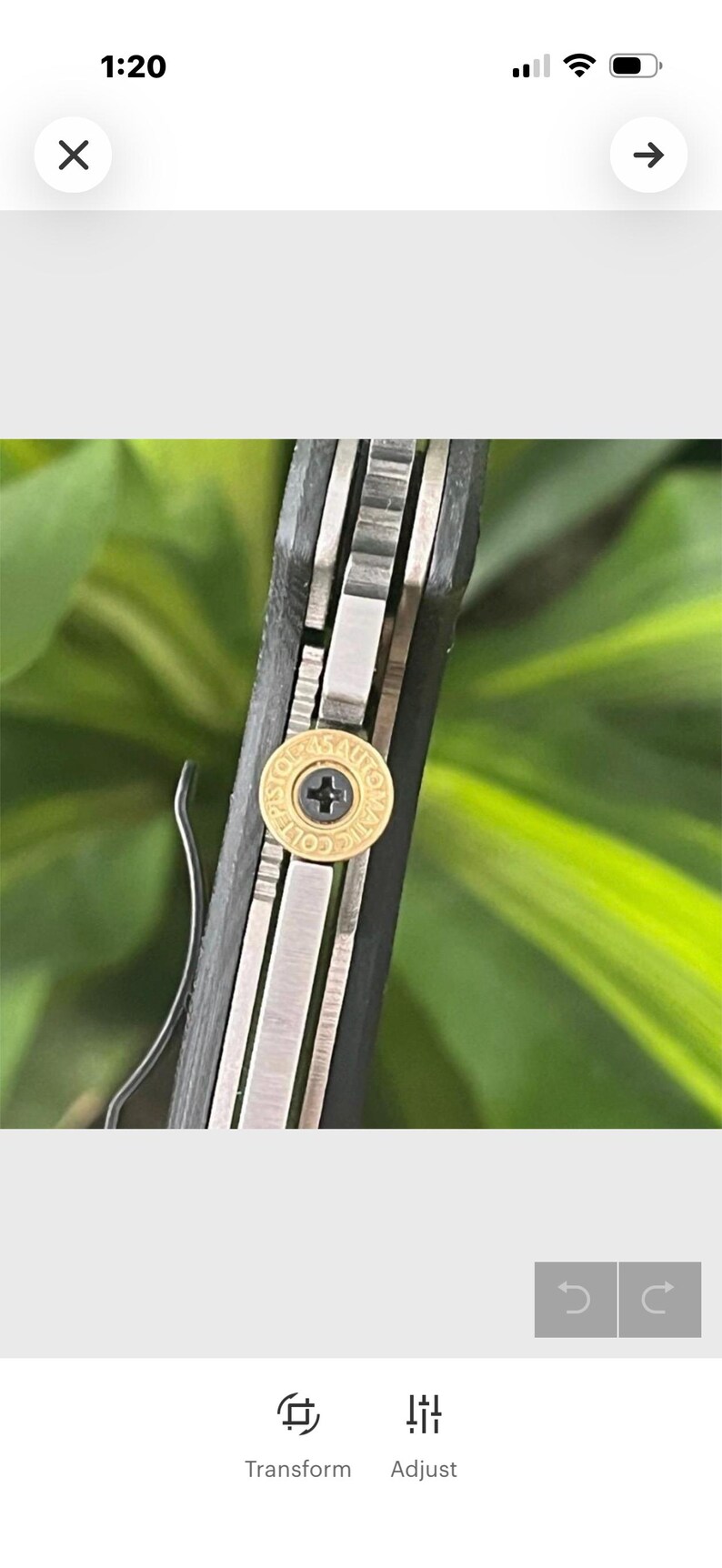 Disco de repuesto para pulgar Emerson BRASS COLT Cuchillos personalizados Emerson imagen 3