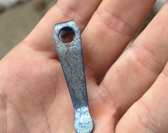 Para 3 Lightweight + More Pocket Clip Torched Titanium Compatible With Spyderco Models Listed