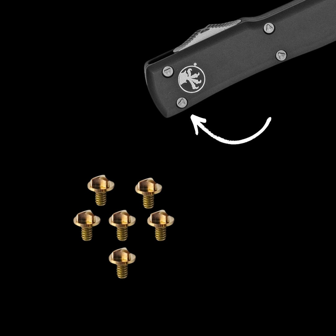 Microtech UTX-85 + Ultratech Scale Screws / Gold TITANIUM