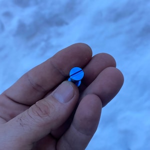 Spyderco Paramilitary 2 Blue Titanium Lanyard Plug - Compatible With Spyderco Manix 2 + XL More Listed - 1x Stud Per Order