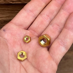Anodized Gold TITANIUM Nut Set / Grade 4 Titanium Made In Canada / Size M5-M6-M8 Included / 3x Nuts Per Order