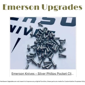 Taschenclip Schrauben Emerson Messermodelle 3x Silber Phillips Taschenclip Schrauben Emerson Ersatzschrauben Taschenclip Emerson Modelle Aufgeführt Bild 1