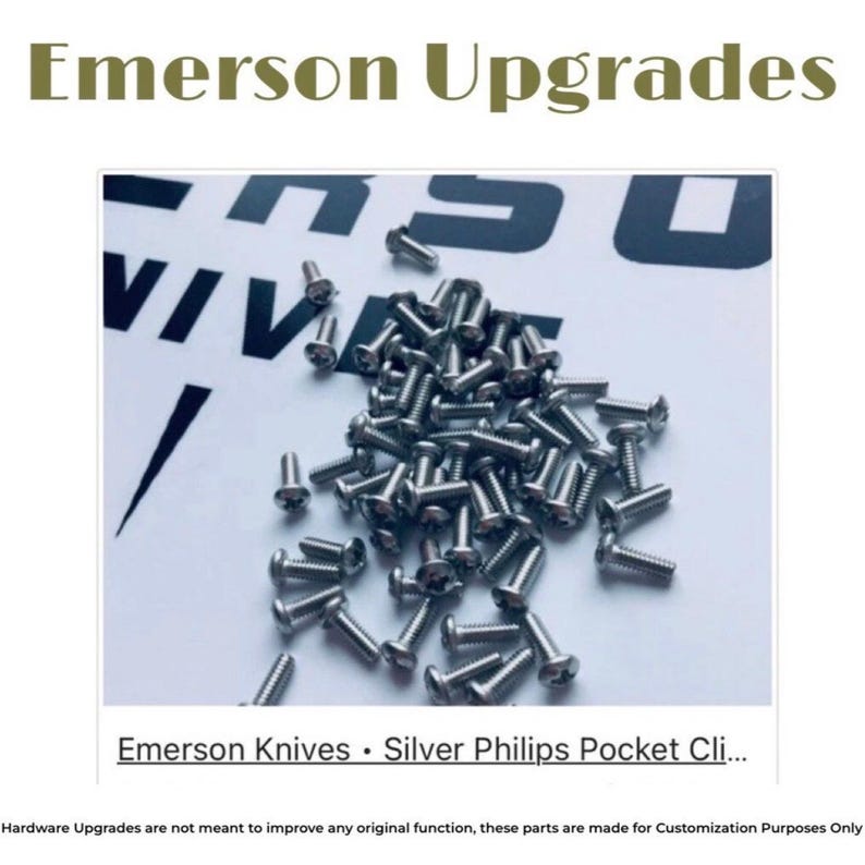 Taschenclip Schrauben Emerson Messermodelle 3x Silber Phillips Taschenclip Schrauben Emerson Ersatzschrauben Taschenclip Emerson Modelle Aufgeführt Bild 1