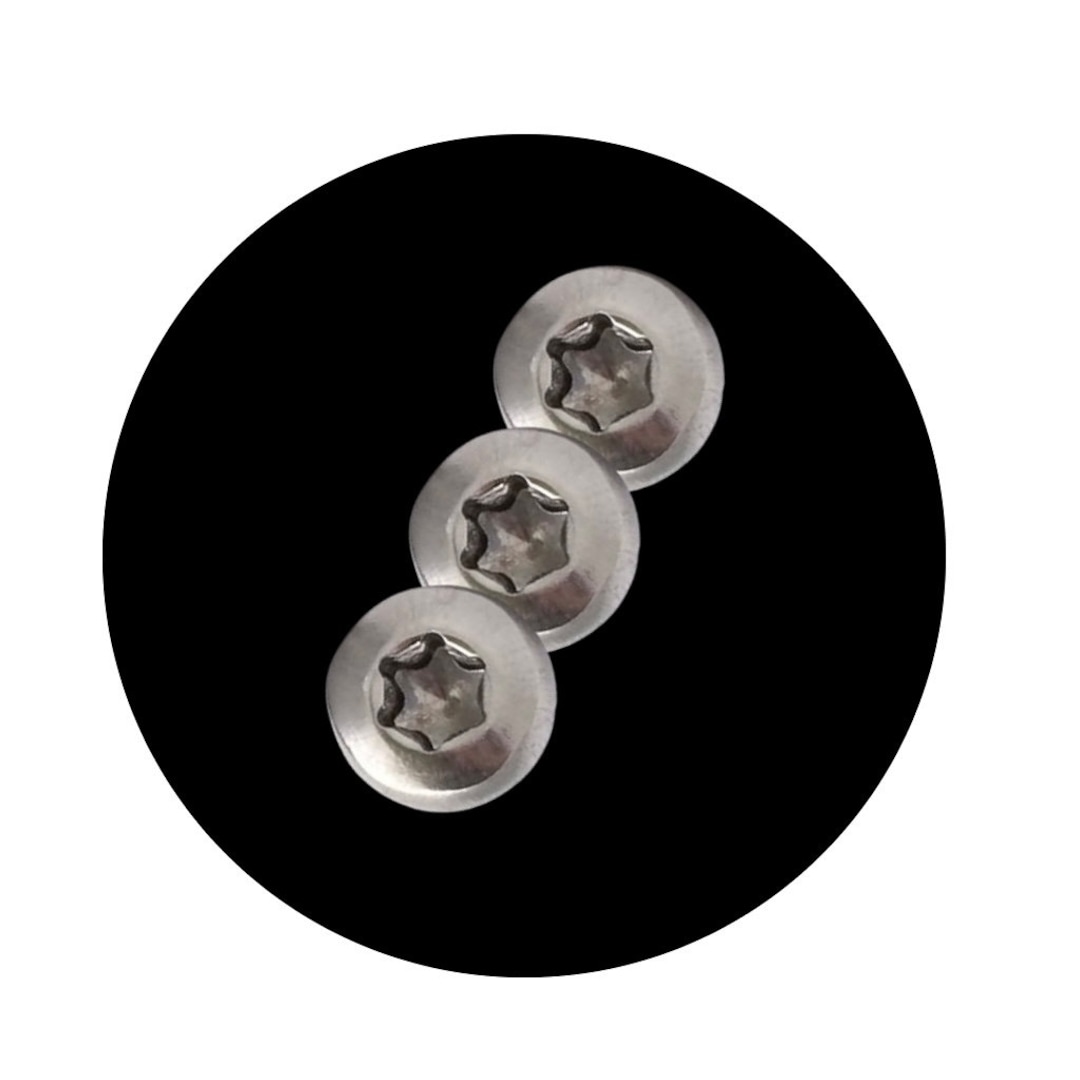 Replacement Spyderco Pocket Clip Screws 3x Silver TORX Screws EDC