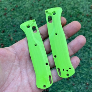 Benchmade Bugout 535 Replacement Scale Kit / Light GREEN G-10 Original Series / CNC Knife Upgrades / Benchmade Bugout 535 Only - 2x Scales