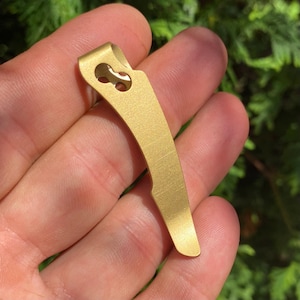 Fits COLD STEEL Recon 1 Replacement Pocket Clip TITANIUM Deep Carry Anodized Gold Custom Cold Steel Recon 1 Pocket Clip Custom Knife Parts