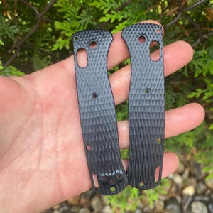 Benchmade Bugout 535 Replacement Scale Kit / BLACK G-10 Diamond Grind / CNC Knife Upgrades / Benchmade Bugout 535 Only - 2x Scales