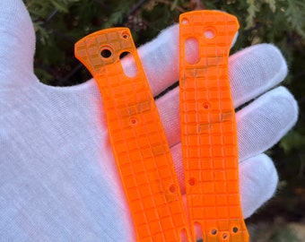 Benchmade Bugout 535 Replacement Scale Kit / Orange Fragged Pattern / Benchmade Bugout 535 Only - 2x Scales