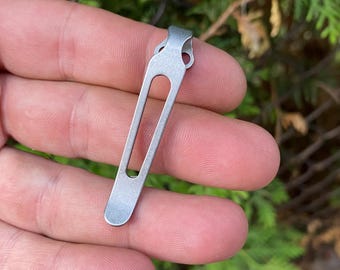 Zero Tolerance 0350 0460 0462 0609 0022 0223 - Silver Titanium Deep Carry Pocket Clip • ZT Models Listed