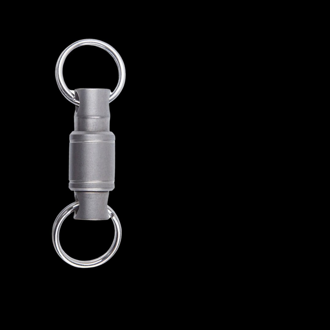 Titanium Quick Release Keychain, Swivel Key Holder Anti-Slip with  Detachable 2 Rings UIInosoo Double-End Pull Apart Easily