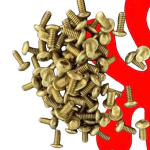 Pocket Clip Screws For Spyderco Delica 4 FRN • 3x Brass Phillips Screws Paramilitary Endura 4 FRN Manix More Spyderco Models In Description