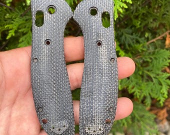Conjunto de escala Griptilian (grande) Benchmade / Acabamento liso Micarta / Somente modelos Griptilian grandes - 2 escalas