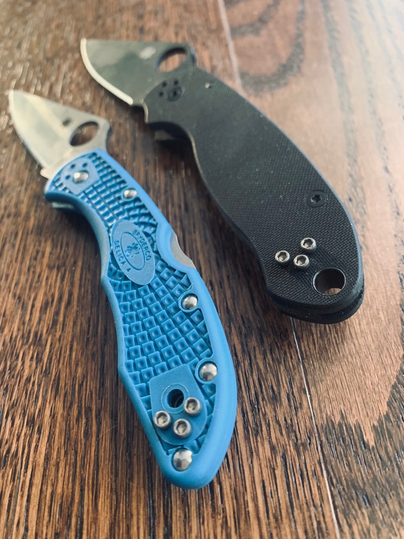 Fits Spyderco Models \u2022 CUSTOM Titanium Big Head SCALE Insert Screws \u2022 3x Screws