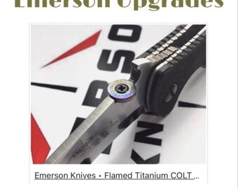 Fits A-100 Emerson Knives - Replacement Thumb Stud Disc Rainbow Colt Grade 5 Titanium • 1x Disc Only