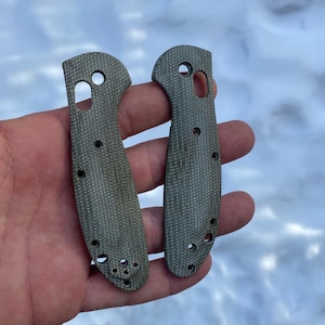 Für Mini Griptilian Scale Set / MICARTA Smooth Finish / Nur für Mini Griptilian Modelle (Nicht Large) 2x Scales