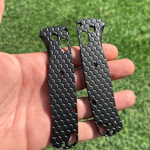 Benchmade Bugout 535 Replacement Scale Kit / BLACKOUT Metal Honey Pattern / CNC Knife Upgrades / Benchmade Bugout 535 Only - 2x Scales