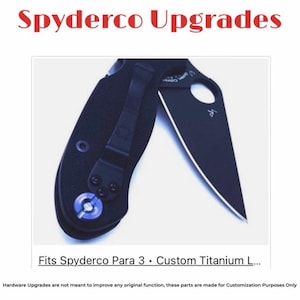 Spyderco Paramilitary 2 Blue Titanium Lanyard Plug Also Compatible With Spyderco Manix 2 + XL - More Listed