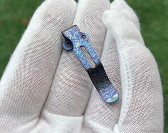 Emerson Knives Rainbow Titanium Tiefe Taschenclip