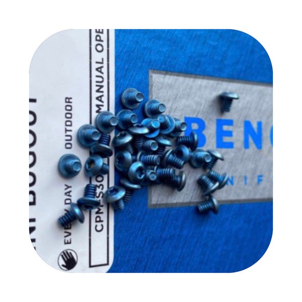 Pocket Clip Screws For Benchmade Presidio II 3x Titanium Anodized BLUE TORX Screws Knife Screws Hardware Benchmade Models In Description