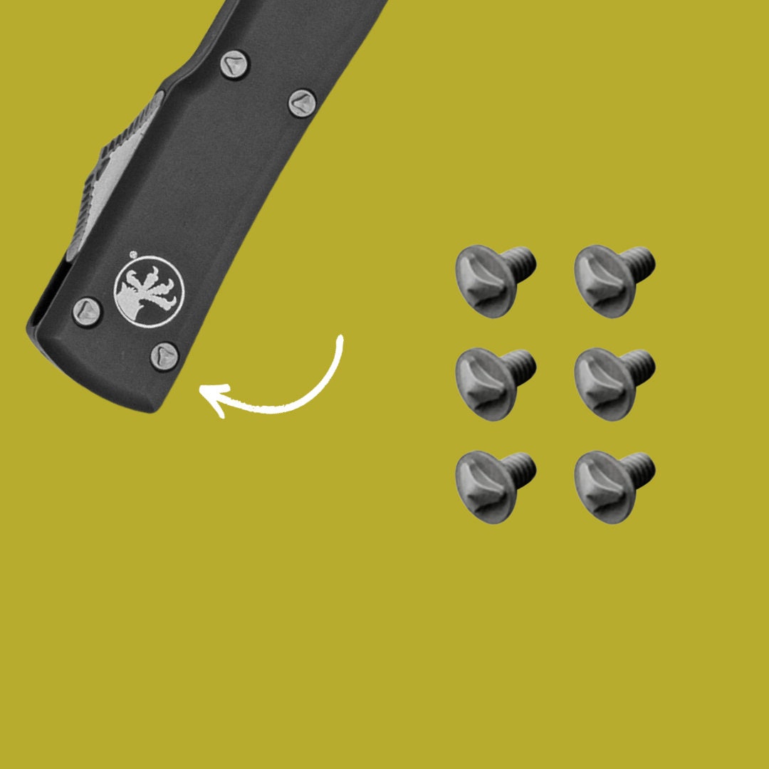 Microtech UTX-70 Scale Screws Matte Silver TITANIUM 6x Replacement ...