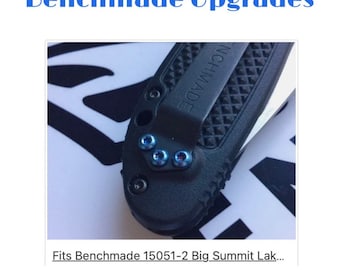 Benchmade Pocket Clip Screws (L) • Sky Blue Titanium TORX • Benchmade Models Listed Below