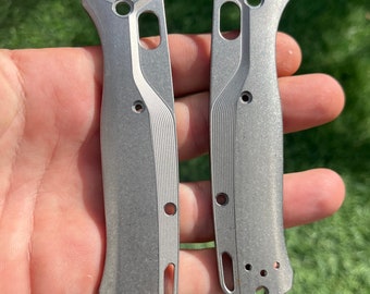 Benchmade Bugout 535 Replacement Scale Kit  TITANIUM Lazer  Benchmade Bugout 535 Only - 2x Scales