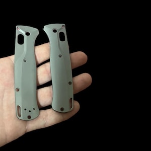 Benchmade Bugout 535 Replacement Scale Kit / TITANIUM Lazer Pattern / Benchmade Bugout 535 Only - 2x Scales - Stonewashed