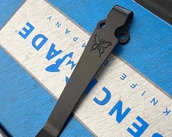 Fits Benchmade Models - 1x Black Titanium Pocket Clip • Slim Deep Carry • More Benchmade Models Listed