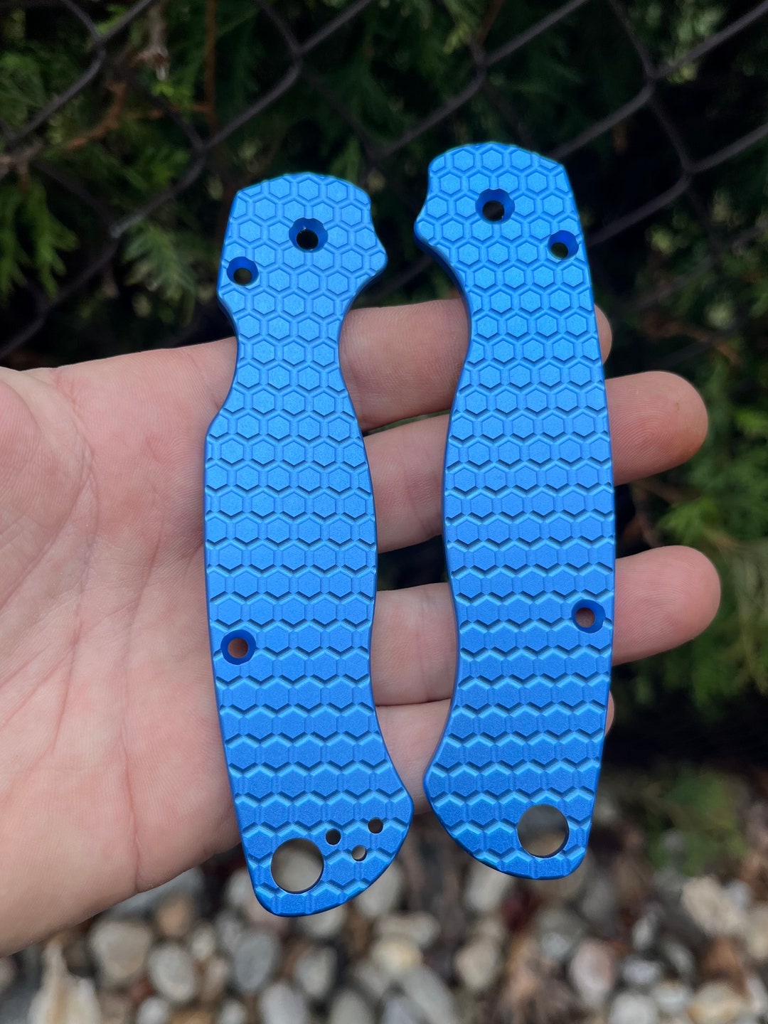 Fits Spyderco Paramilitary 2 Replacement Scale Kit / BLUE Metal ...
