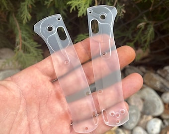 Kit de substituição de escalas Benchmade Bugout 535, transparente. Compatível apenas com Benchmade Bugout 535 - 2 escalas.