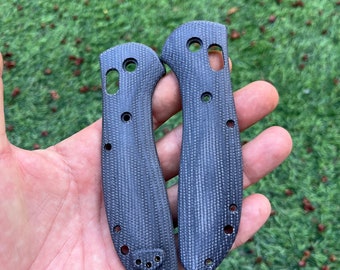 Benchmade Griptilian (Large) Scale Set / Micarta Smooth Finish / Large Griptilian Models Only - 2x Scales - Black