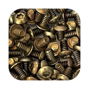 SOLD Out ** Pocket Clip Screws For Spyderco Amalgam + Yojumbo • 3x Anodized GOLD Titanium TORX Screws Spyderco Models In Description