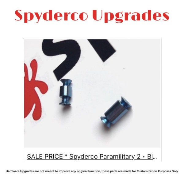 Spyderco PM2 Models Ersatz Scale Schrauben + Lauf • Blau eloxiert • EDC Klappmesser Upgrades • Funktioniert auf Spyderco Paramilitary 2