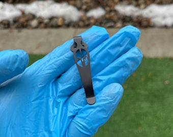 Emerson Knives Ersatz Gladiator Taschenclip Schwarz Titan • Tiefe Trage • Emerson Modelle sind unten aufgeführt