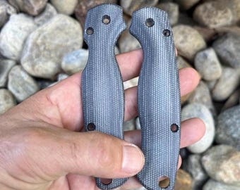 Spyderco Paramilitary 2 Replacement Scale Set / MICARTA Original Series / Spyderco Paramilitary 2 Only - 2x Scales Black Spyderco Knives