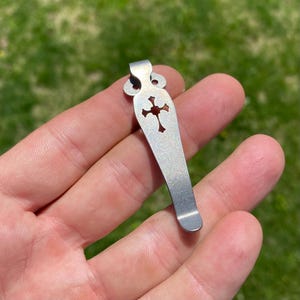Emerson Knives Crusader Cross Pocket Clip Titanium Deep Carry Emerson Models Listed Below image 3