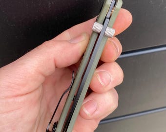 Perno de pulgar para cuchillos Benchmade, doble amoladora de titanio, perno de pulgar de repuesto de gran tamaño (1x perno de pulgar)