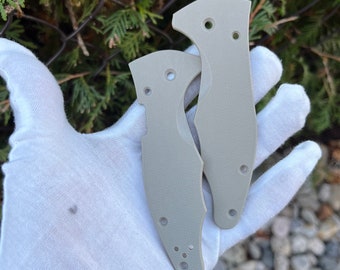 Spyderco Yojimbo 2 Replacement Scale Set  CREAM G-10 Original Series  CNC Knife Upgrades  Spyderco Yojimbo 2 Only - 2x Scales