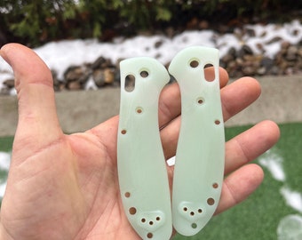 Benchmade Griptilian (Large) Scale Set  Jade G-10 Smooth Finish  Large Griptilian Models Only - 2x Scales